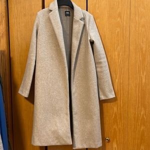 Zara tan oversized coat. Size small, lightly worn.